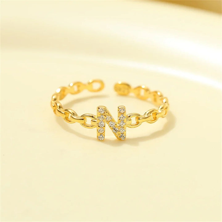Kalsten | Dainty Diamond Letter Initial Ring