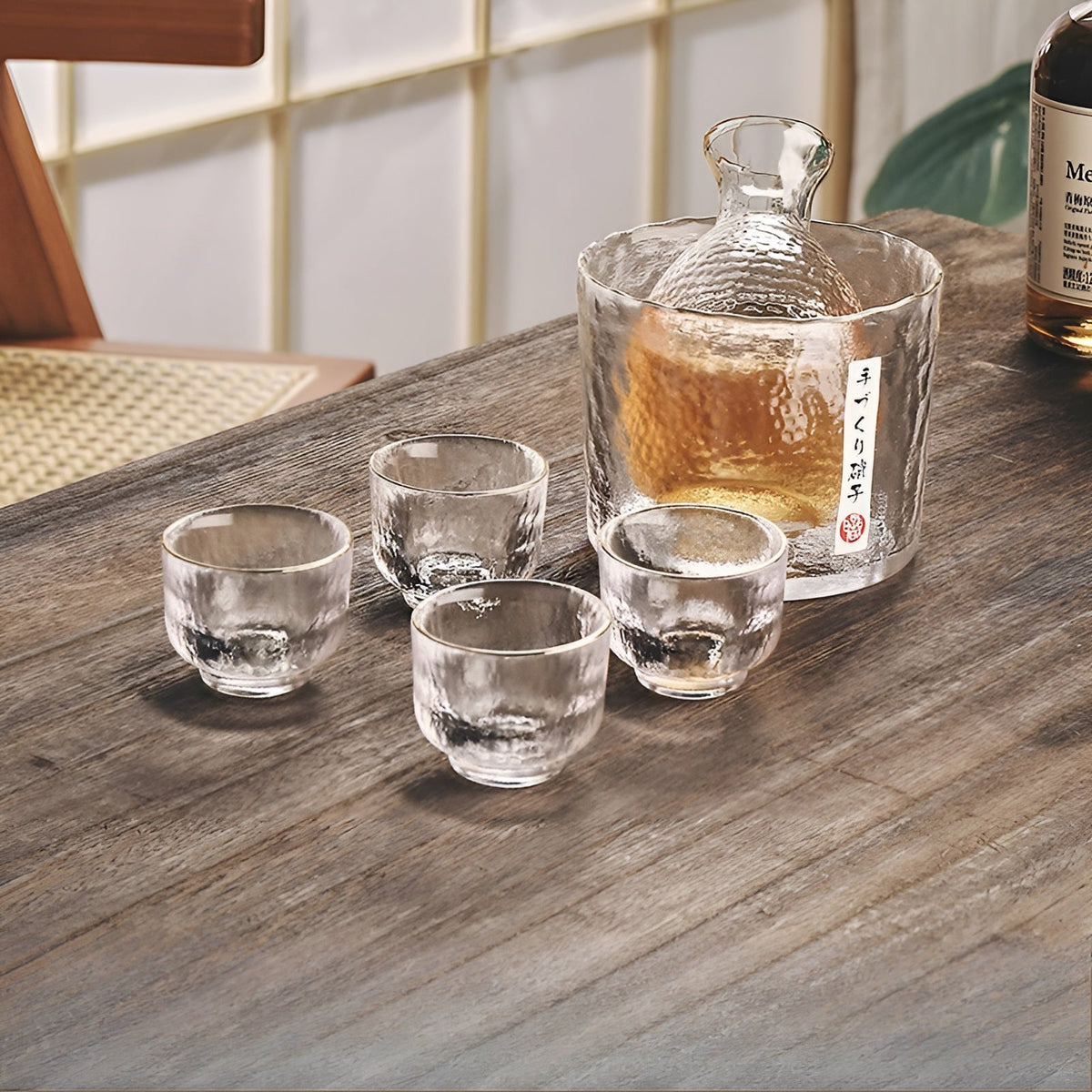 Japanese Glass Set - Elegant Sake & Whisky Set | Perfect for Bar & Home | Karnz