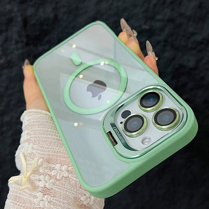 Skanto | Magnetic Shockproof Magsafe Phone Case Stand Glass Lens Protector Cover