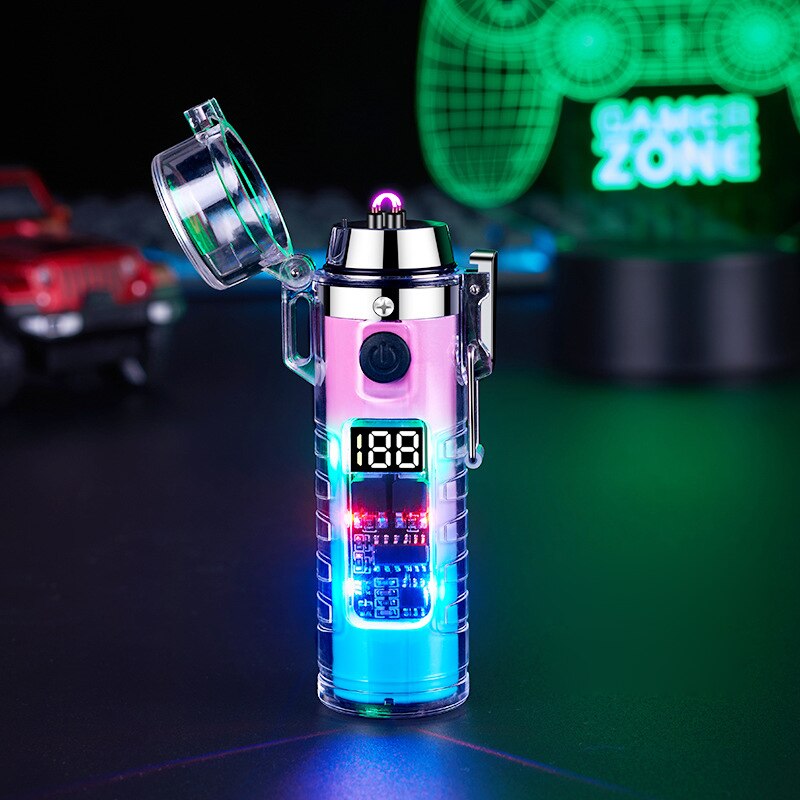 Windproof Double Arc Transparent Flashlight Lighter | Kalsten