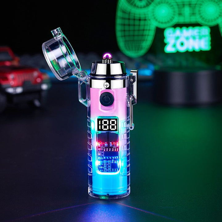 Windproof Double Arc Transparent Flashlight Lighter | Kalsten