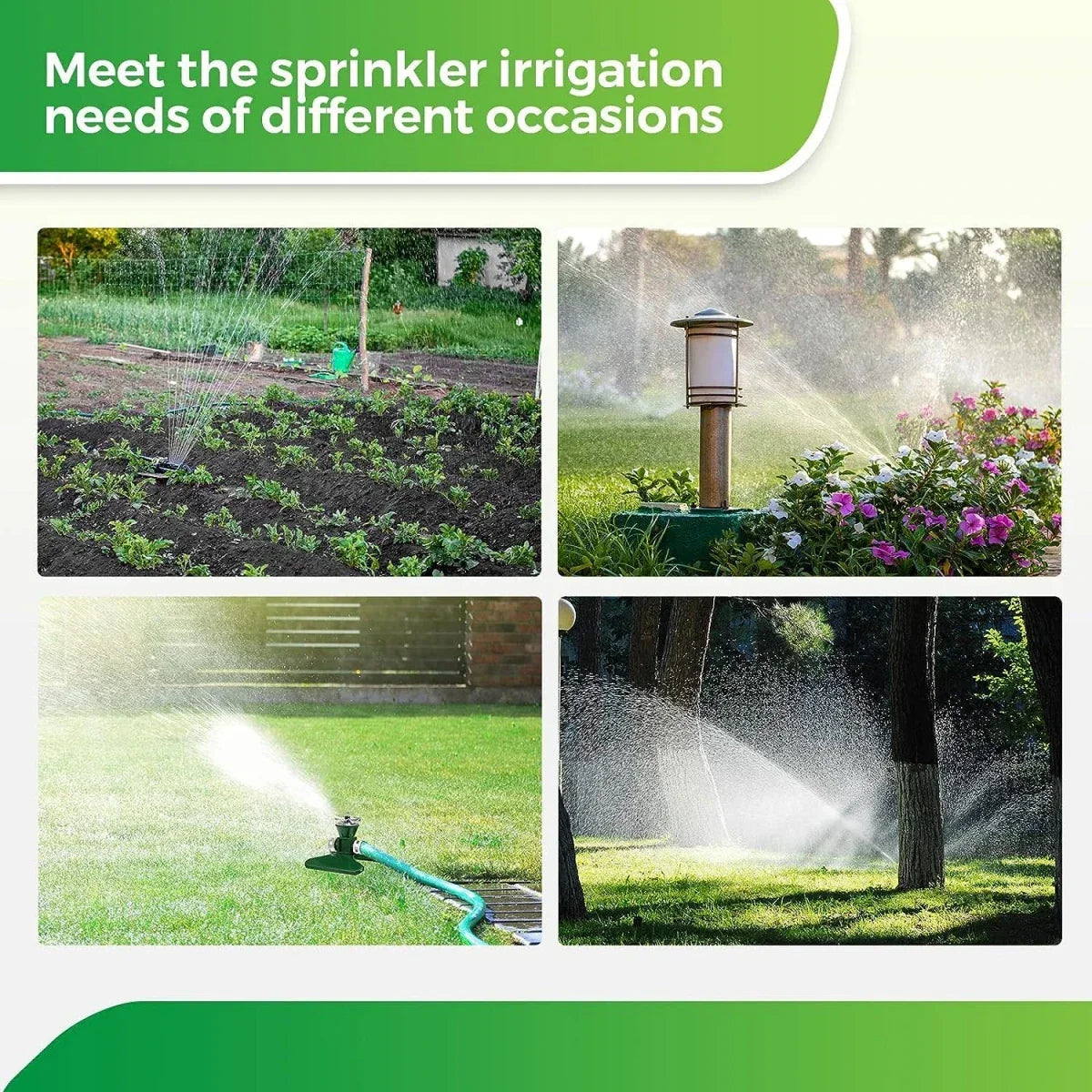 BowLift | 360-Degree Automatic Rotating Metal Lawn Sprinkler – Effective Garden Watering Spray Head