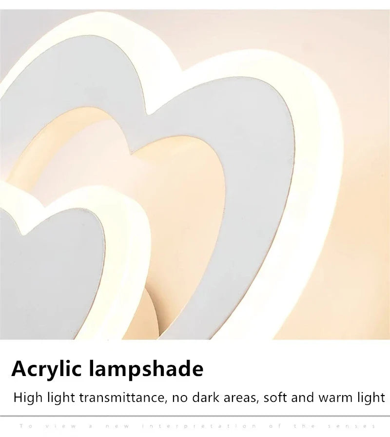 Modern LED Heart-Shaped Wall Lamp | Kalsten