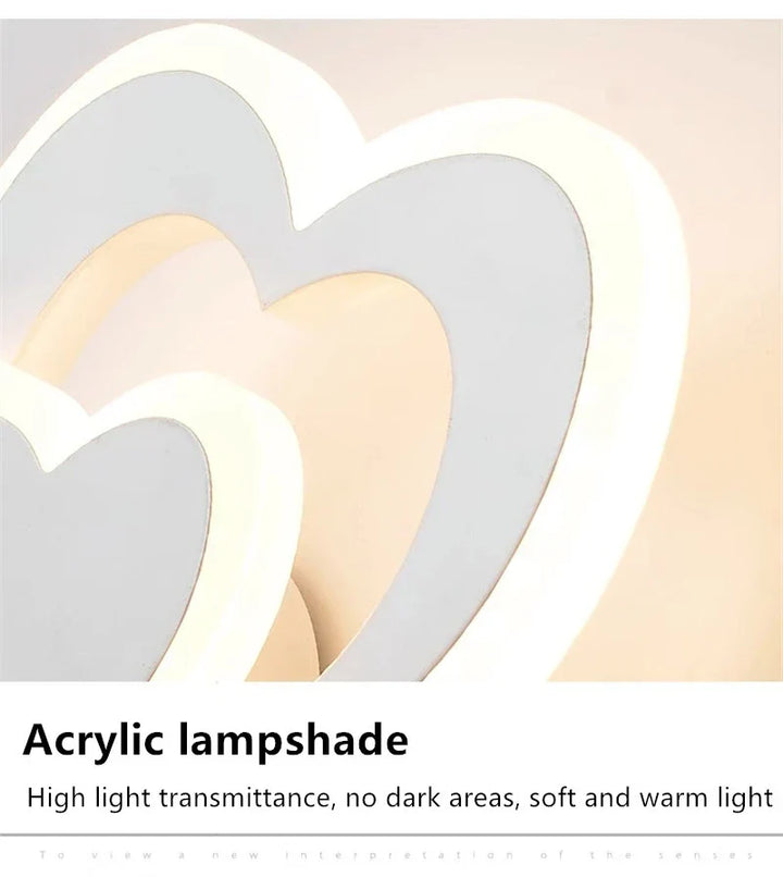 Modern LED Heart-Shaped Wall Lamp | Kalsten