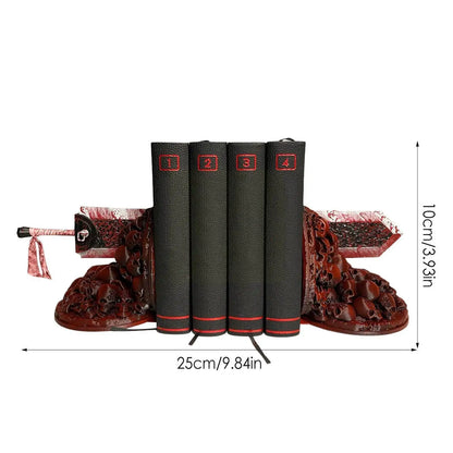 BowLift | Berserk Bookends Furious Bookends Dragon Hunter Resin Craft Study Art Decorative Ornament Home Desk Bookshelf T4z7