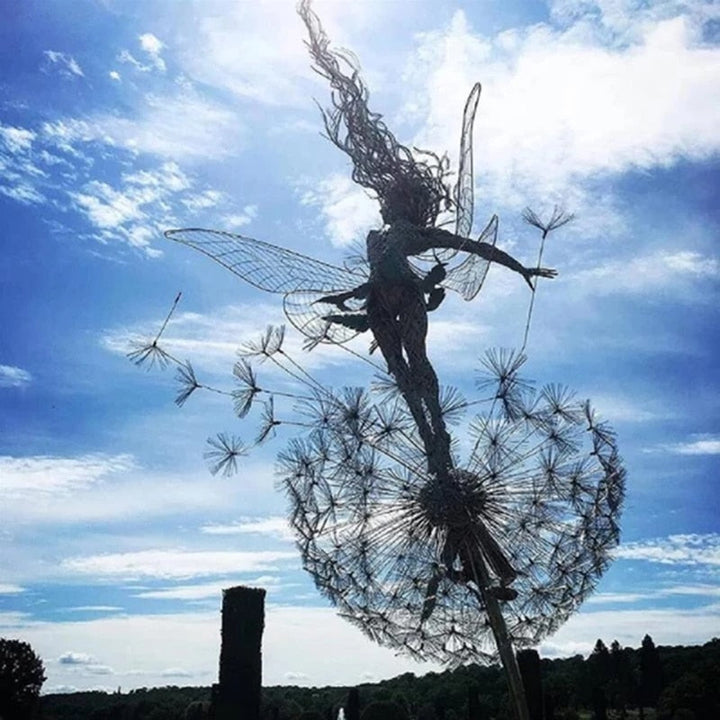 Fairy on a milk thread art sculpture Kalsten