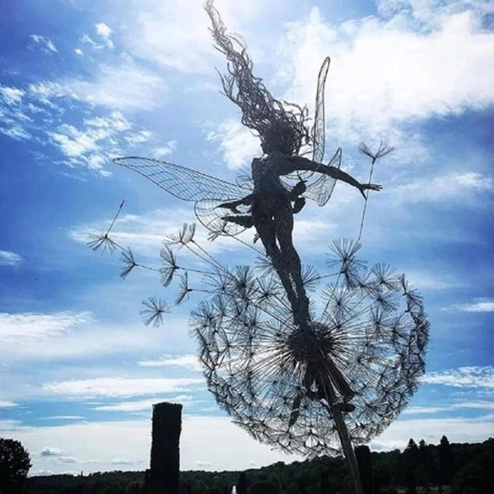 Kalsten | Metal Fairy Garden Sculpture Outdoor Lawn Decor