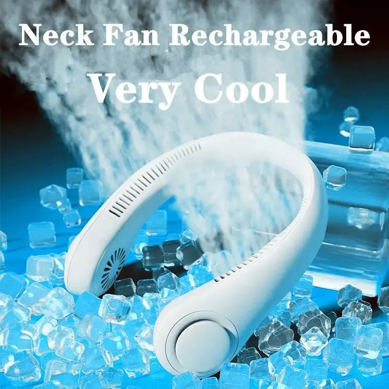 Portable Mini Neck Hanging Fan – Wearable USB Air-Cooled Fan for Summer, Outdoor Sports, Running, Travel, No Blades Design | Kalsten
