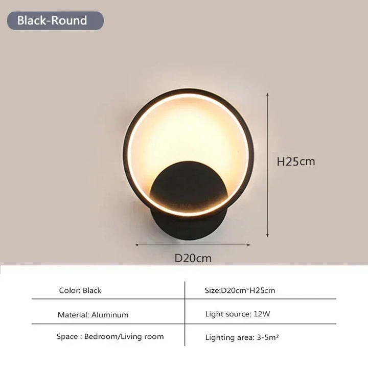 Minimalist LED Wall Lamp | Round & Square Sconces | Kalsten
