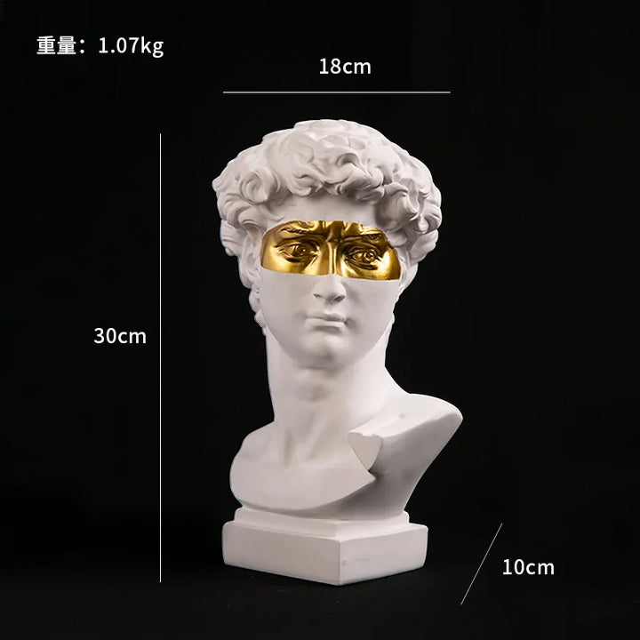Kalsten | European Home Decor David Head Resin Statues Statues Home Decor Modern Abstract Art Bust Sculpture Art Sketch Practice
