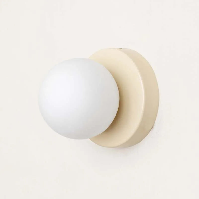 Kalsten | LumiGlobe - Modern Wall Lamp with Glass Block in Mid-Century Style