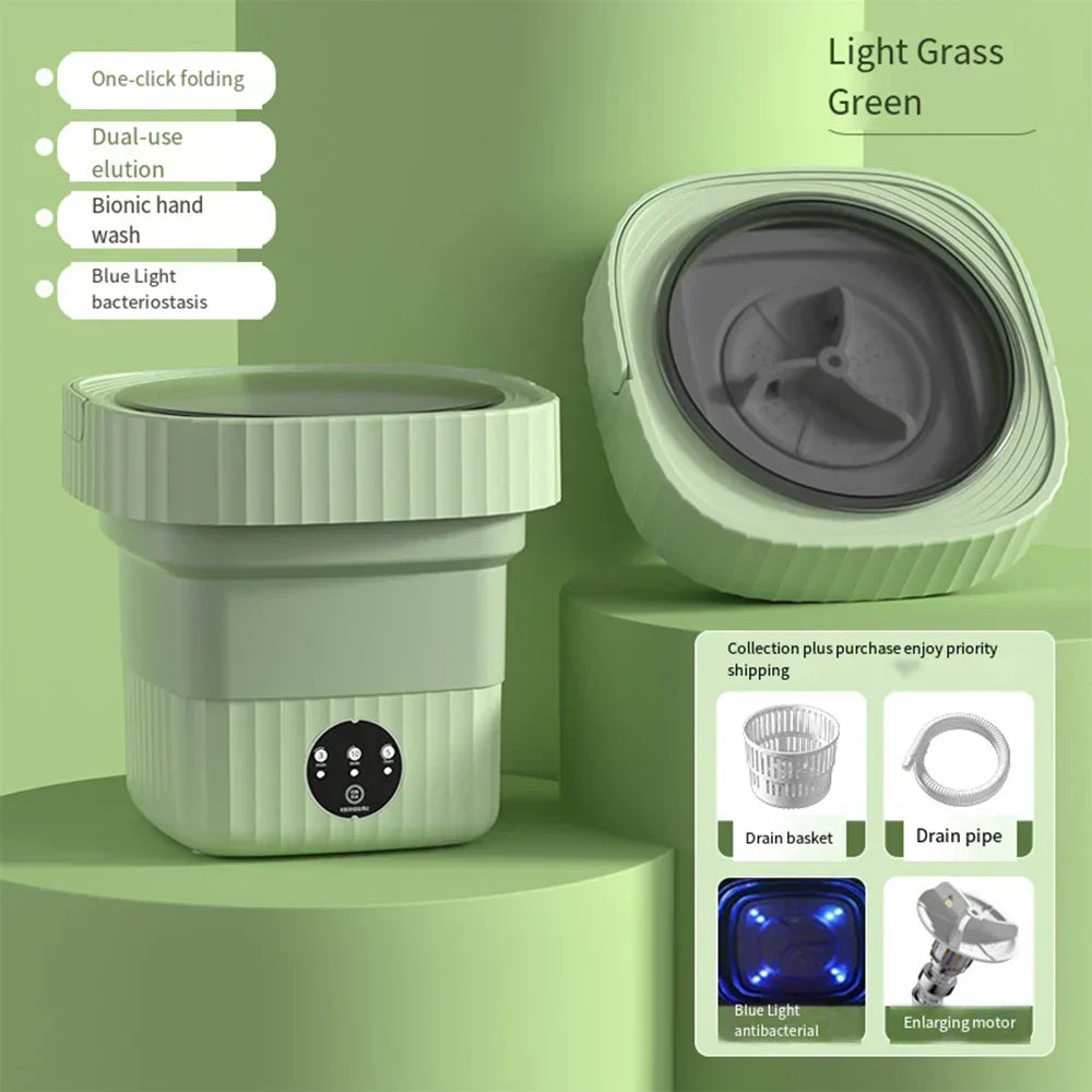 Compact Folding Ultrasonic Travel Laundry Washing Machine | Kalsten