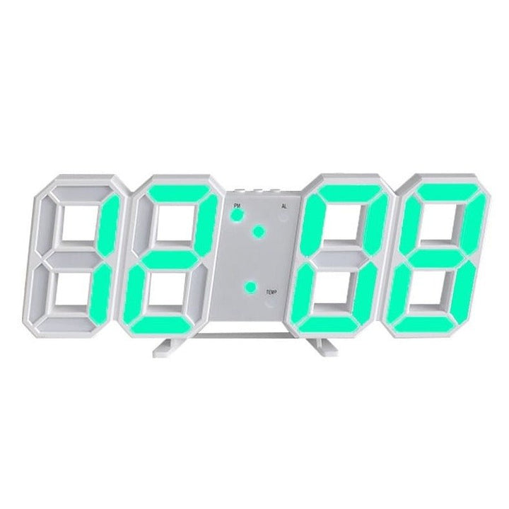 3D LED Wall Clock with Dimmable Digital Display