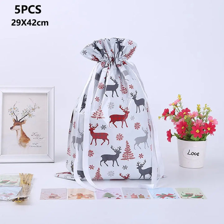 Kalsten | Drawstring Gift Wrapping Bags 5Pcs