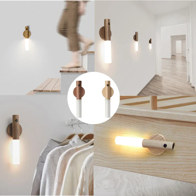 Motion Sensor Wall Light – Rechargeable LED Magnetic Night Lamp for Hallway, Bedroom, Wardrobe, Stairwell, and Cabinet | Kalsten
