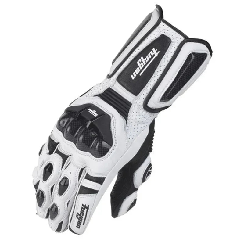 Kalsten | Motorcycle Gloves RidePro Carbon | Wind & Waterproof | Touchscreen Compatible | Genuine Leather Protectors | For Summer & Winter