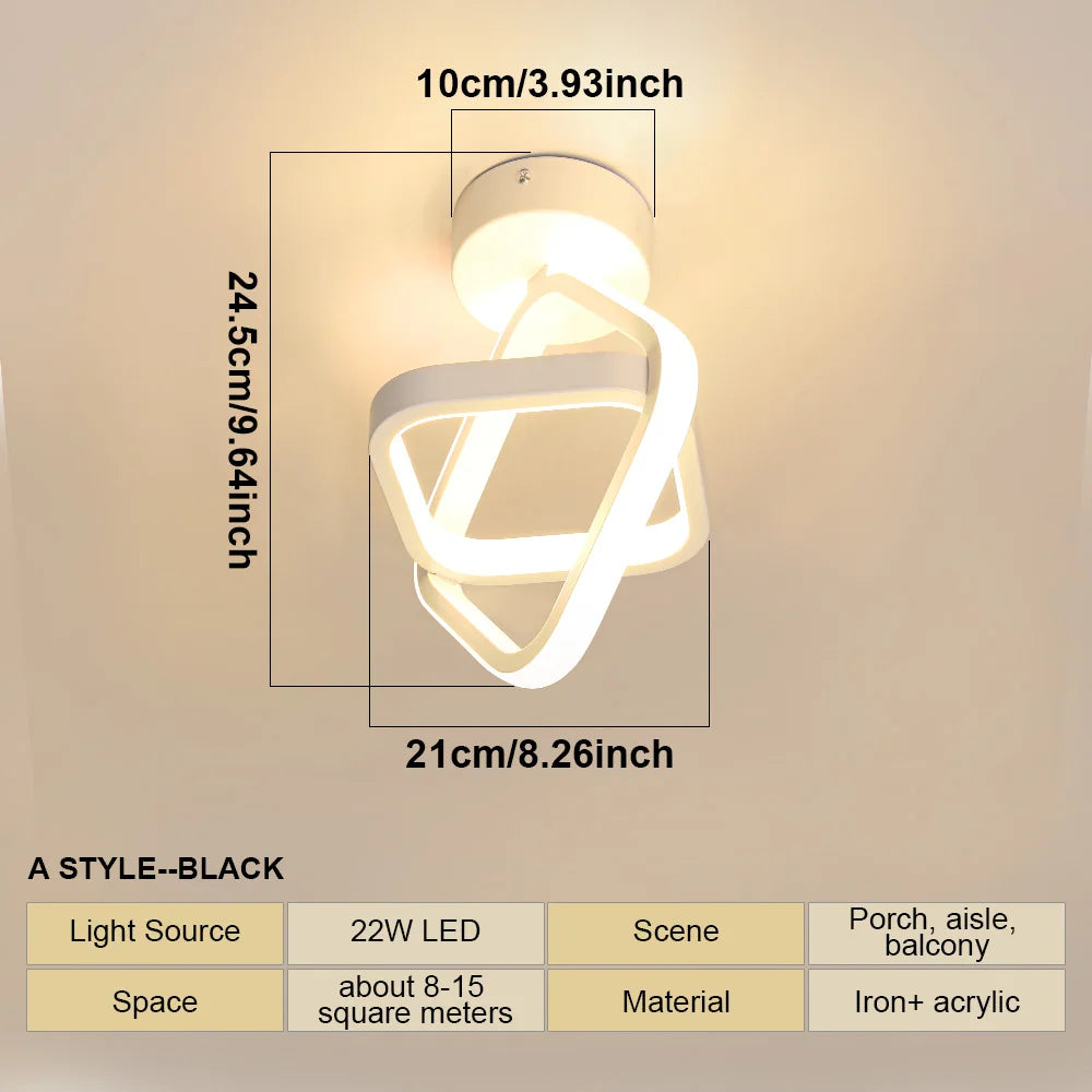 LED Strip Aisle Ceiling Lights - Modern Corridor Lamp Home Lighting for Bedroom Living Room Kitchen Household Decorations Fixtures | Kalsten