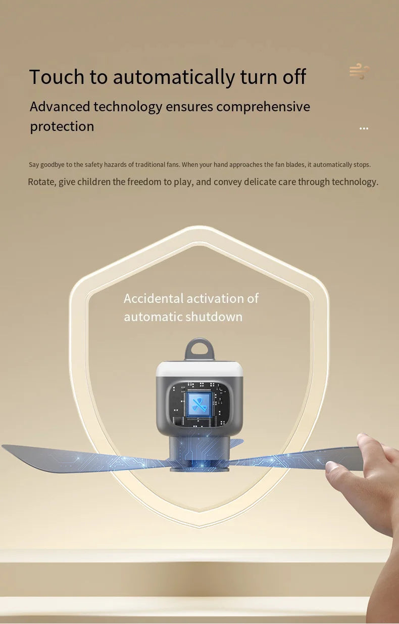 12000mAh Portable Ceiling & Camping Fan – Outdoor Tent Air Circulator and Cooling Ventilator | Kalsten