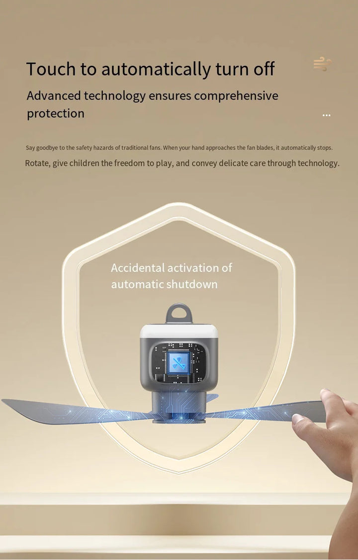 12000mAh Portable Ceiling & Camping Fan – Outdoor Tent Air Circulator and Cooling Ventilator | Kalsten