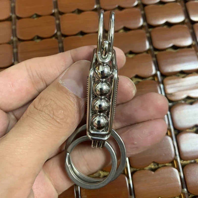 Iron Weave Stainless Matte-Finish Keychain | Kalsten