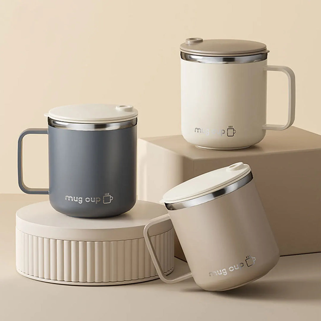 Insulated stainless steel coffee cup with lid | Kalsten