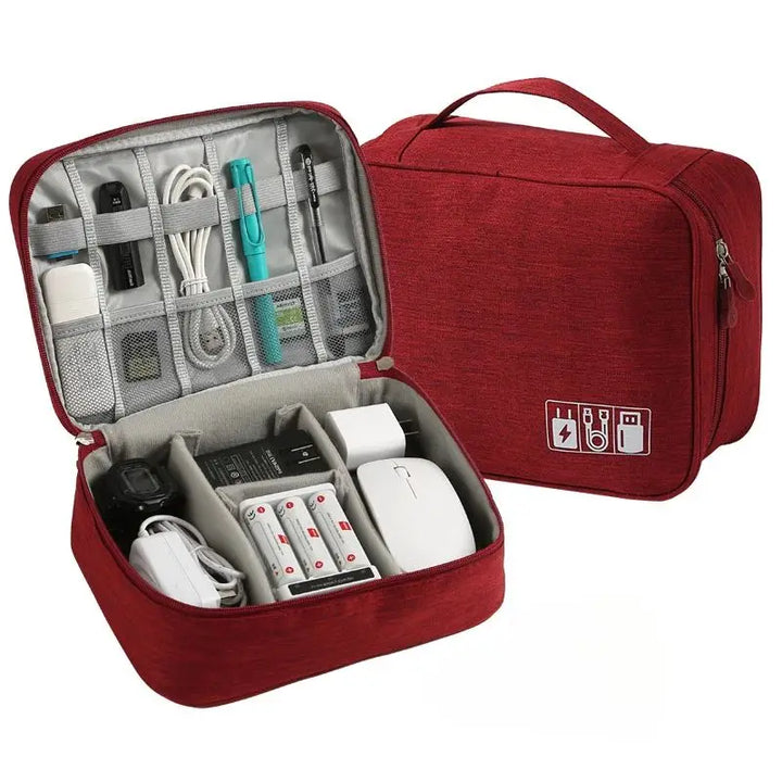 Kalsten | ORGAZIP Tech Organizer | Large Cable Bag for Travel | Waterproof & Multifunctional | For Power Banks, Cables & Accessories
