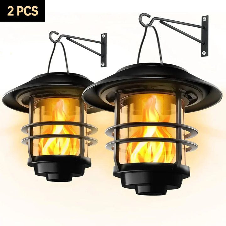 Kalsten | Solar Wireless Waterproof Flickering Sun Flame Lantern Light | - WallLant