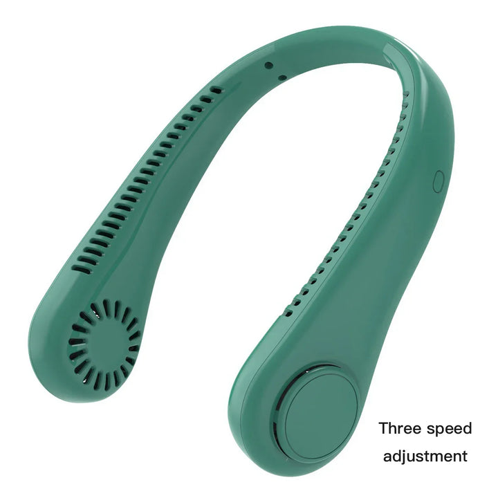 Portable Mini Bladeless Neckband Fan with Digital Display - USB Rechargeable Air Cooler for Neck, Hands-Free Cooling Experience | Kalsten