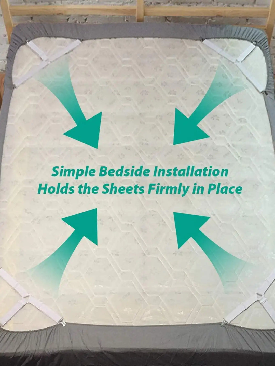 Kalsten | GRIPFIX Fitted Sheet Holder Set | 4-Pack Triangular Bed Sheet Straps | Adjustable & Non-slip – For Mattresses, Table Covers & Covers