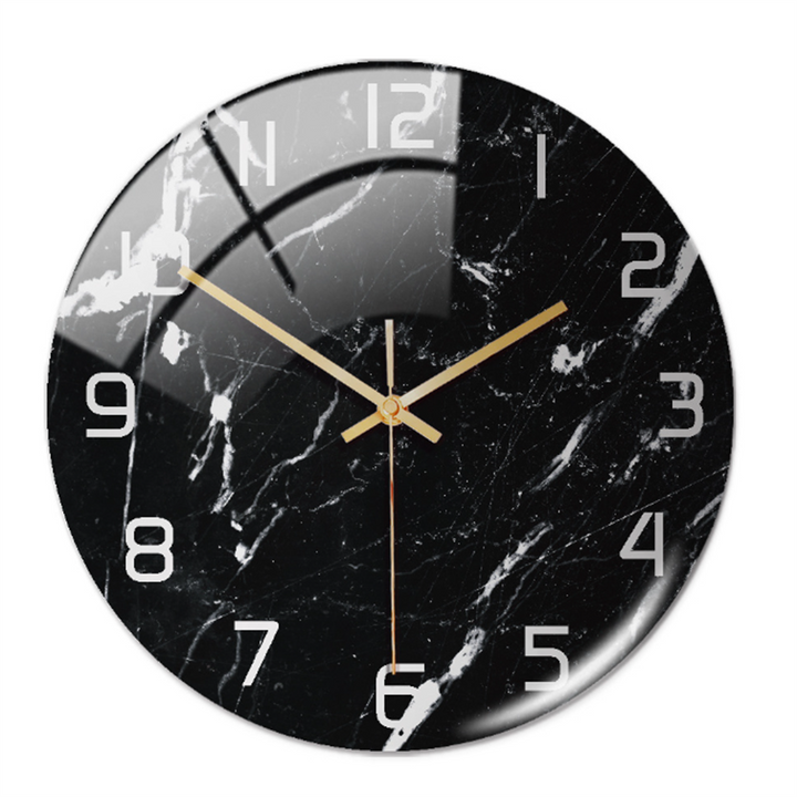 Stylish Marble Wall Clock with Silent Mechanism Kalsten