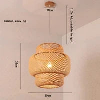 Classic Bamboo Lustre Chandelier - Handmade Rattan Pendant Light Fixture | Kalsten