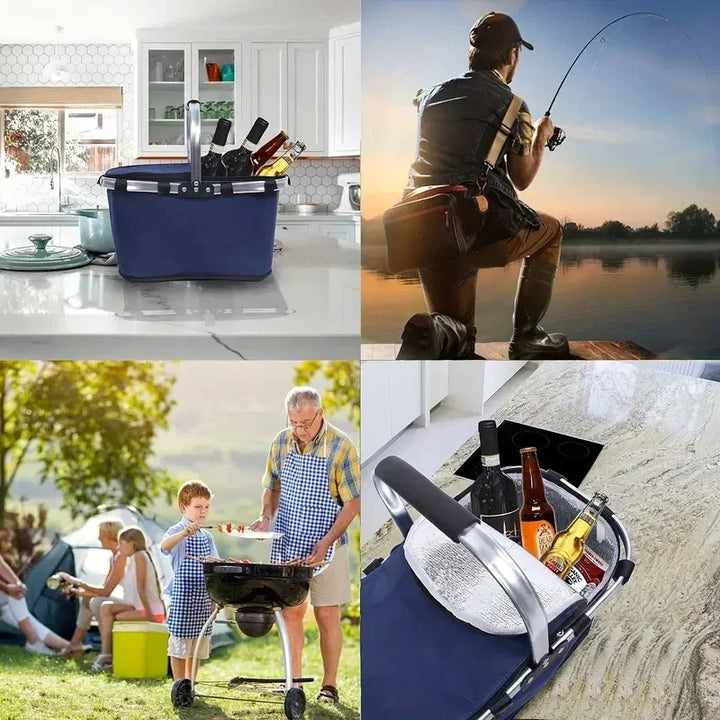 Insulated folding basket for picnic | Kalsten