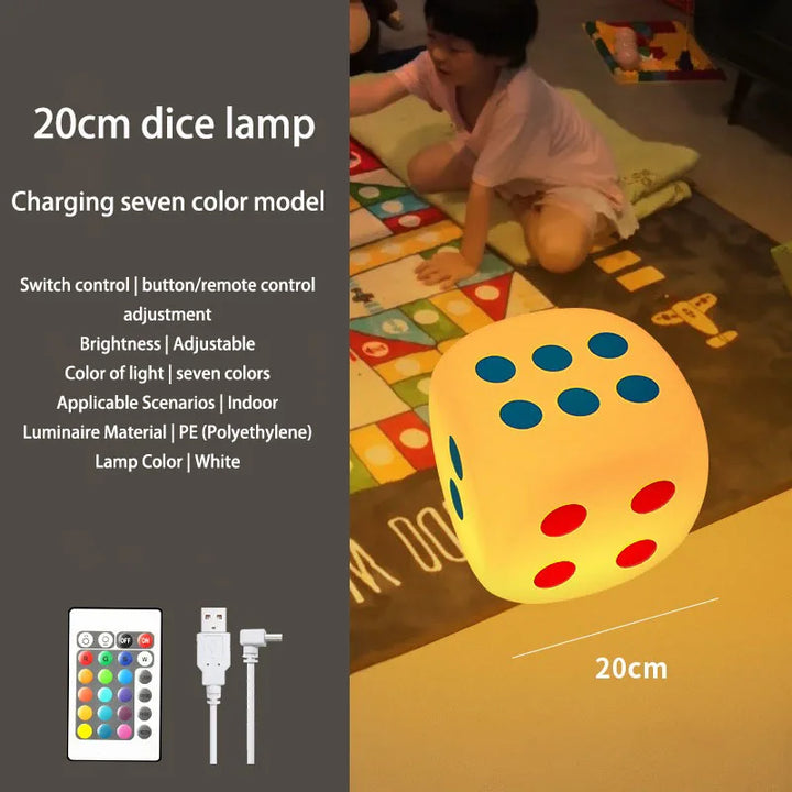 Huge Dice Bedside Atmosphere Floor Table Lamp | Kalsten