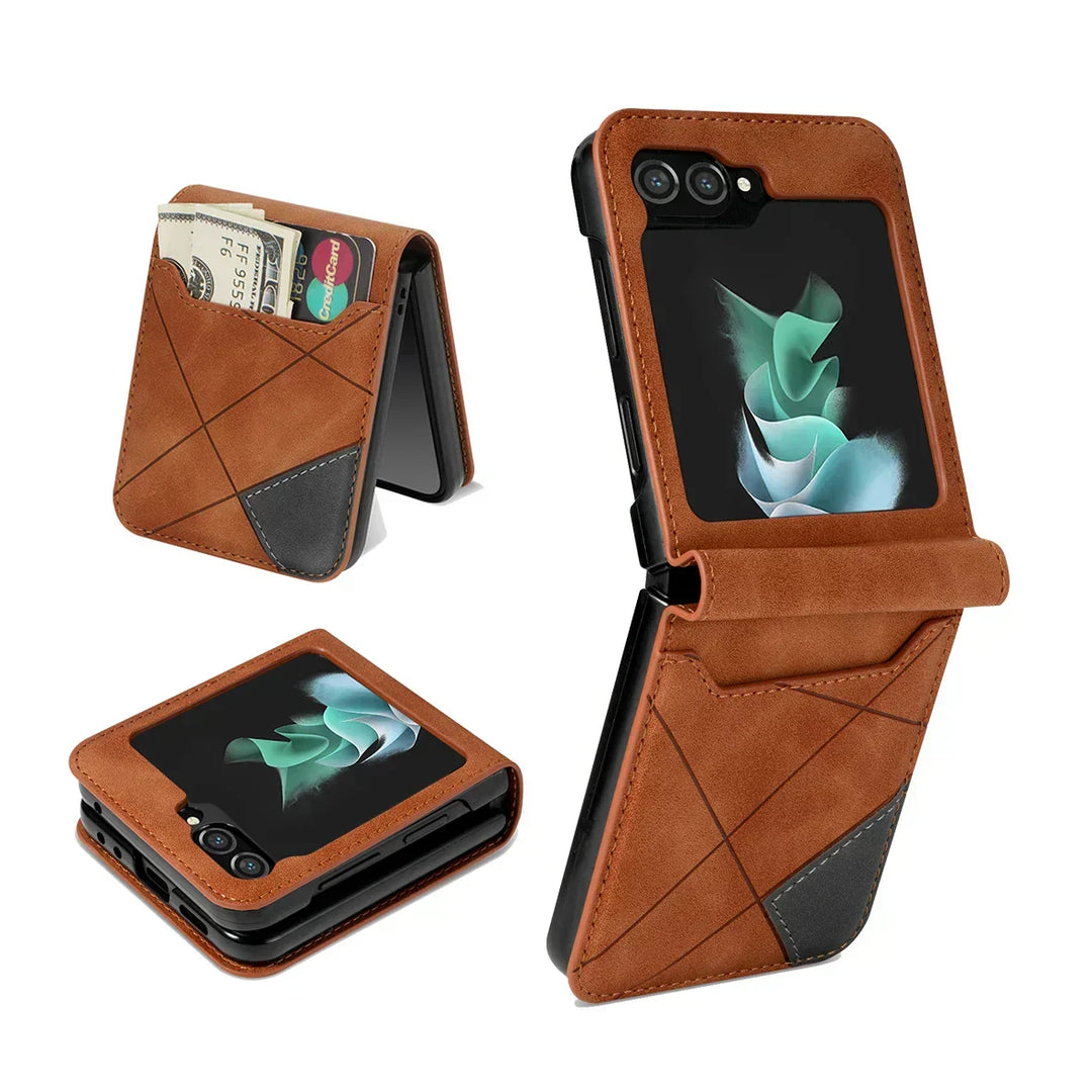 Leather Wallet Case for Galaxy Z Flip