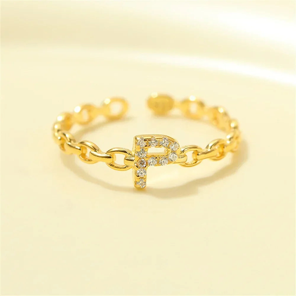Kalsten | Dainty Diamond Letter Initial Ring