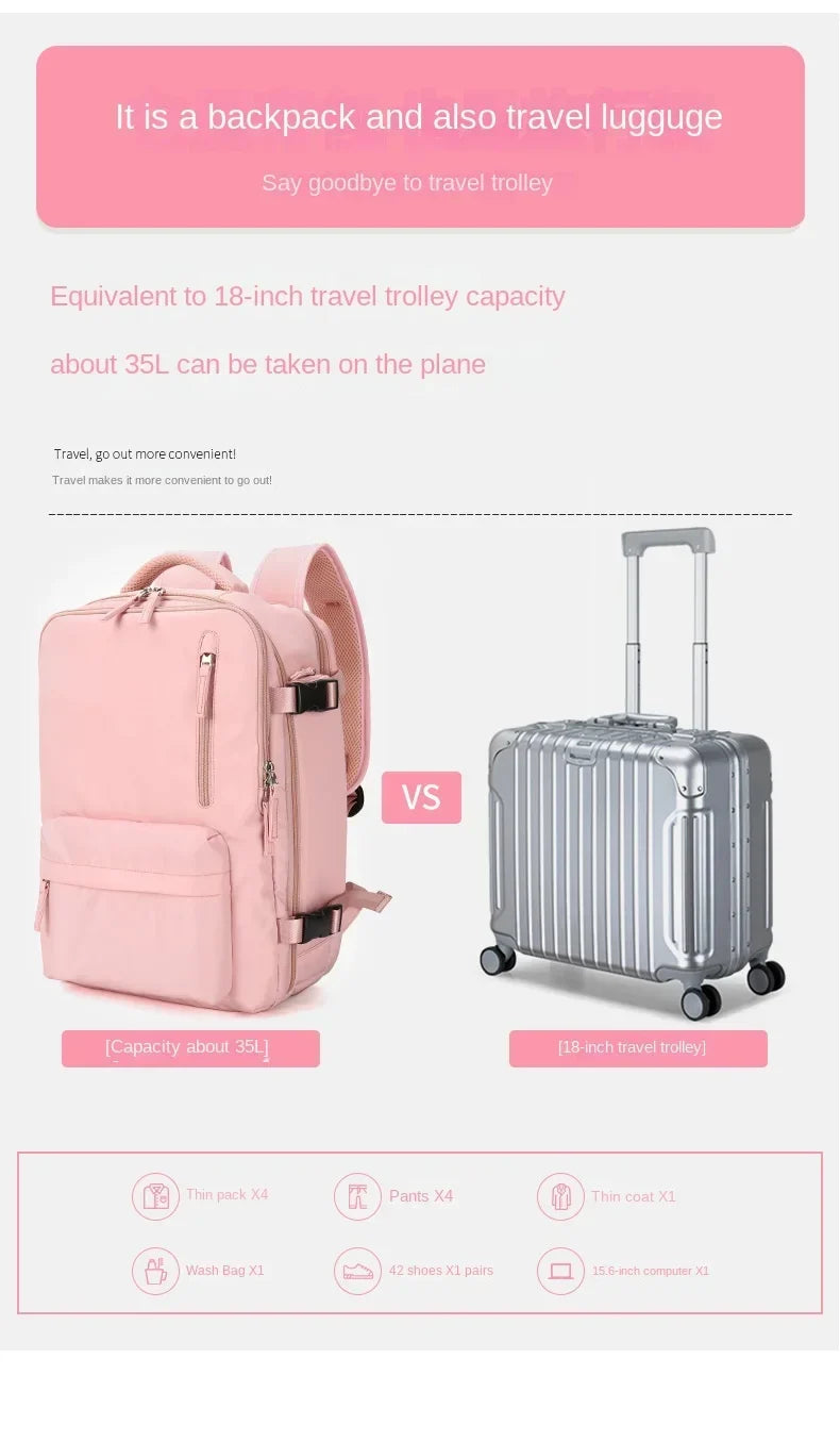 Kalsten | Travel Carry-On Backpack with Shoe Compartment