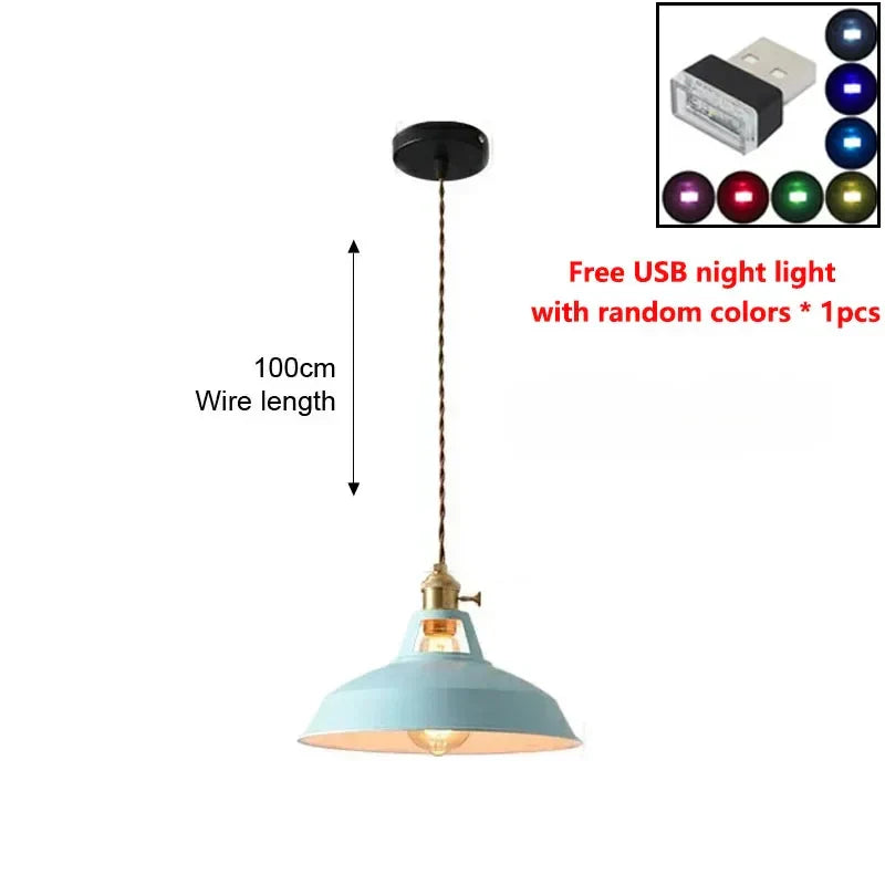 LED Iron Chandelier Pendant Lamp - Vintage Hanging Light | Kalsten