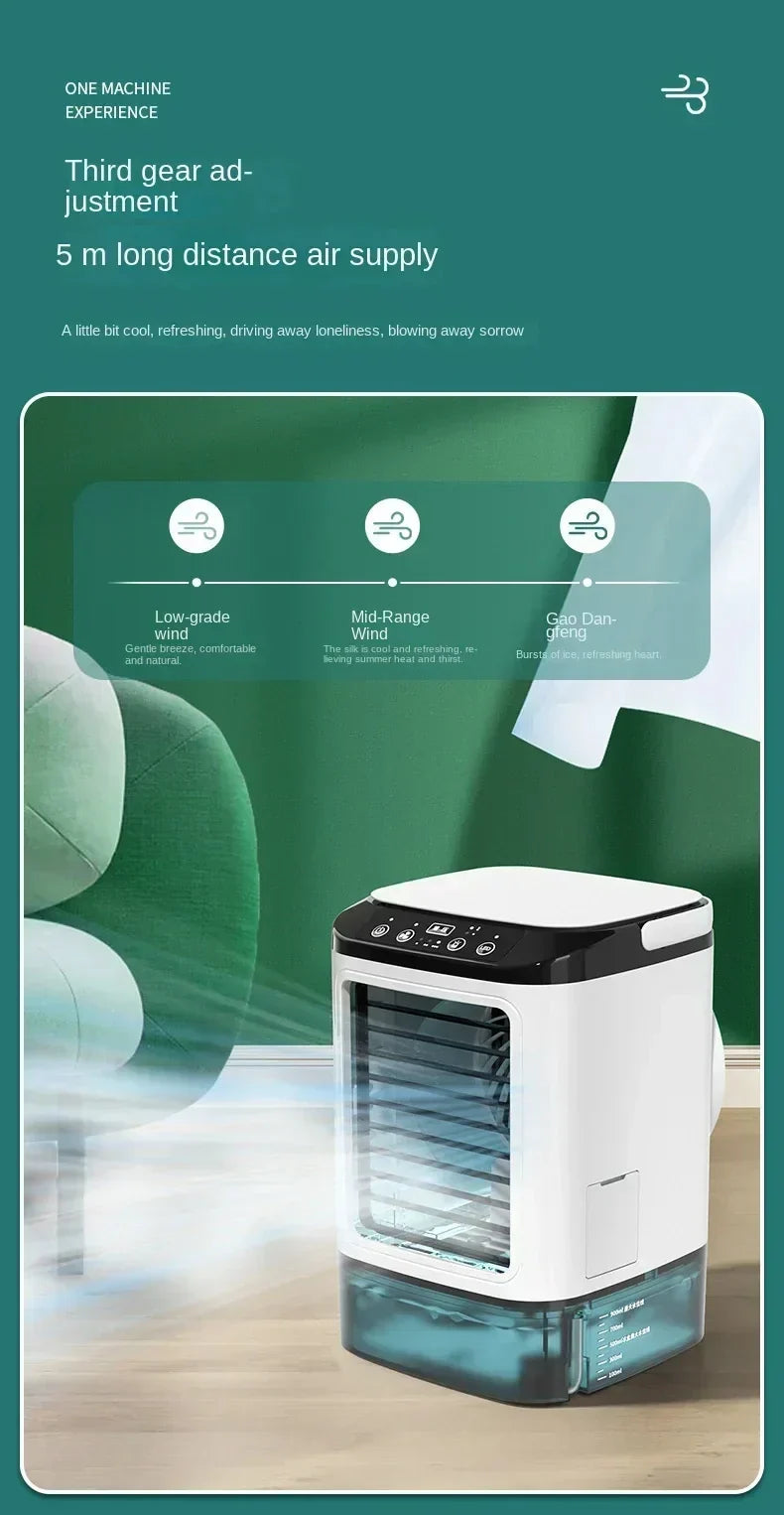 Portable Desktop Air Conditioner Fan – Dual Spray Ultrasonic Humidifier, 3-Speed Silent Air Cooler with Night Light for Home | Kalsten
