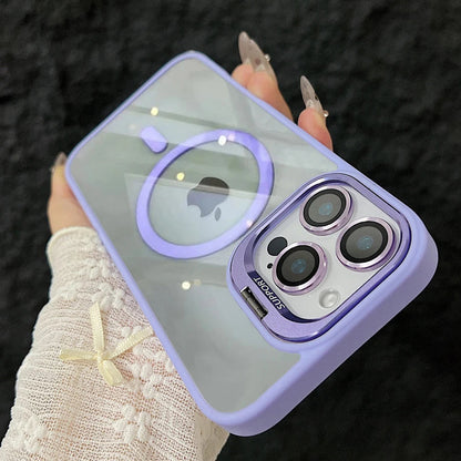 Skanto | Magnetic Shockproof Magsafe Phone Case Stand Glass Lens Protector Cover
