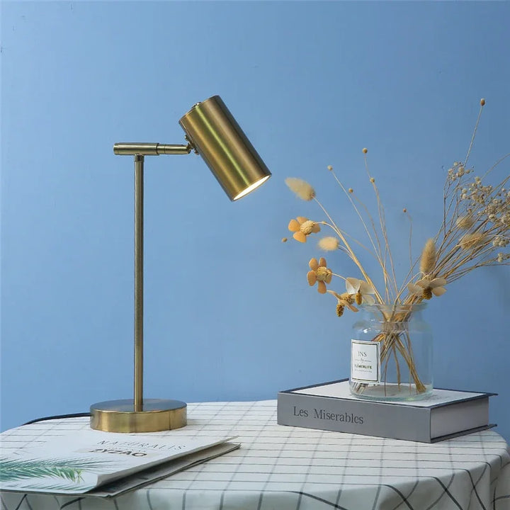 Modern Golden Table Lamp – Eye-Friendly LED Reading Light for Study, Bedroom, and Living Room Decor | Kalsten