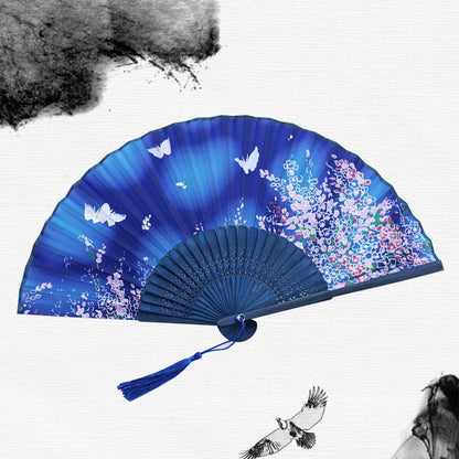 Traditional Japanese Style Floral Hand Fan | Karnz