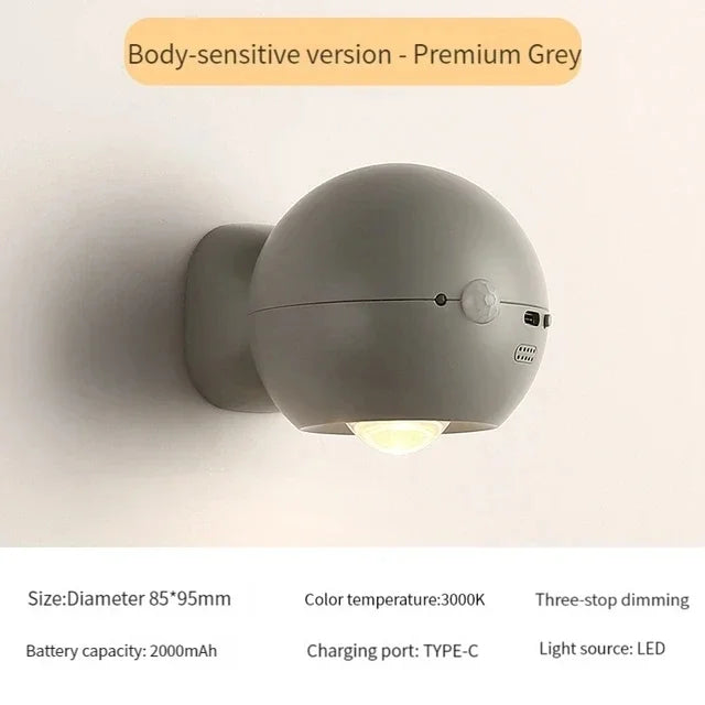 Rotating Mini Magnetic Rechargeable Wall Lamp | Kalsten