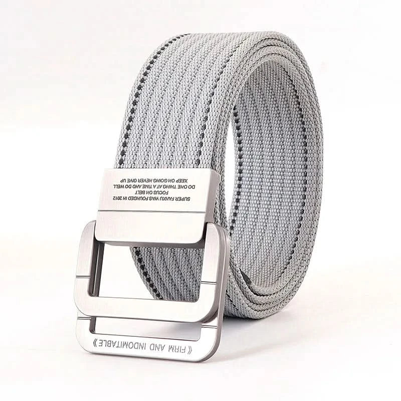 Kalsten | Unisex Canvas Belt – Double Metal Ring Buckle, Adjustable
