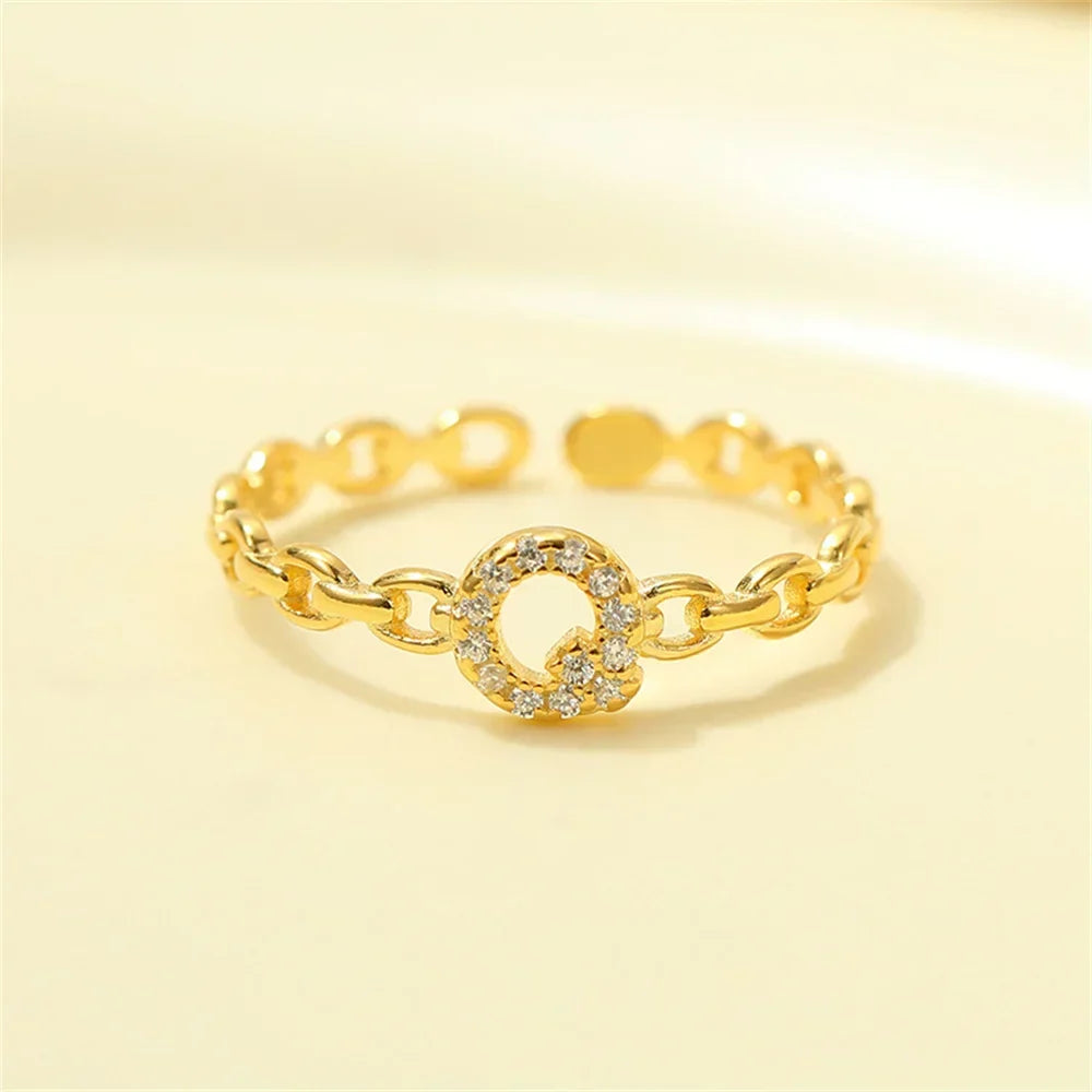 Kalsten | Dainty Diamond Letter Initial Ring
