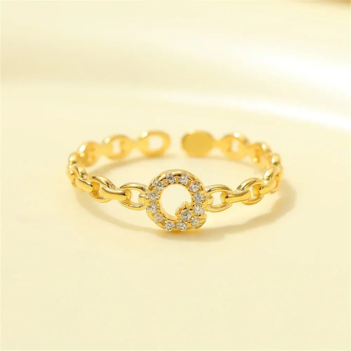 Kalsten | Dainty Diamond Letter Initial Ring