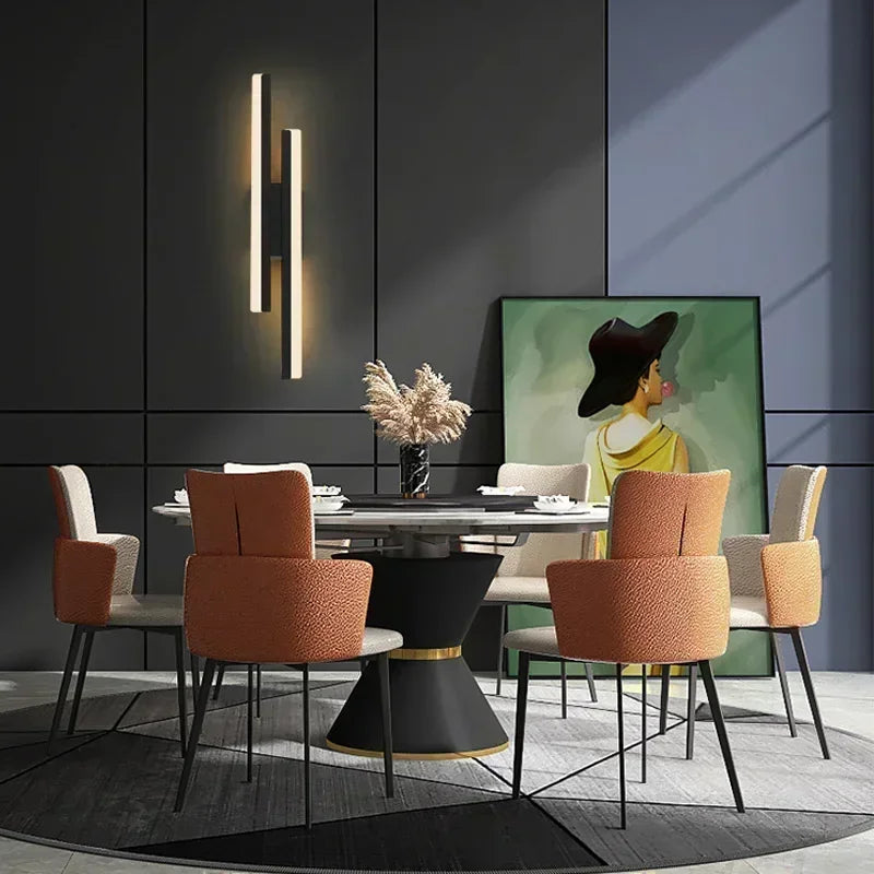 Modern LED Wall Lamp with Copper Line Pipe and Acrylic Lampshade | Kalsten