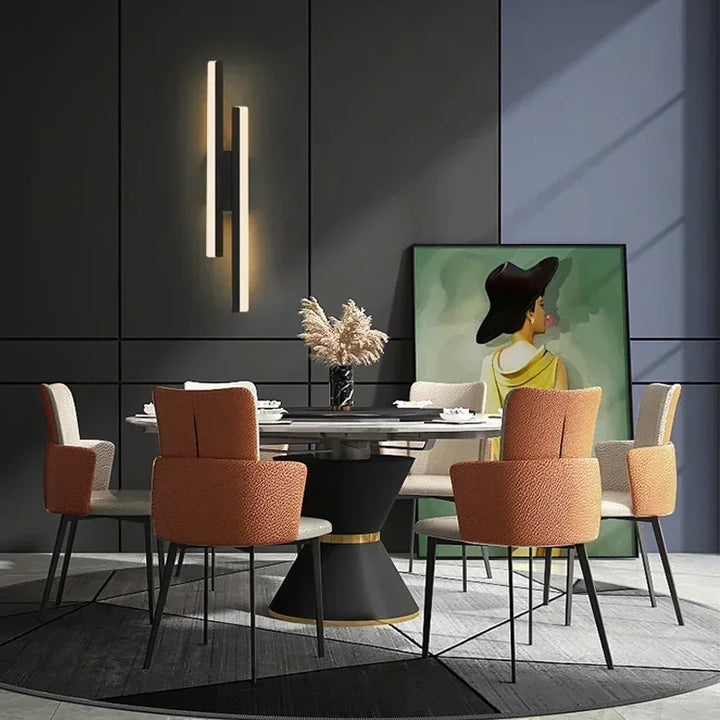 Modern LED Wall Lamp with Copper Line Pipe and Acrylic Lampshade | Kalsten