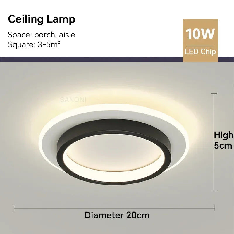 Modern LED Aisle Ceiling Light Chandelier - Indoor Lighting Fixture for Corridor, Stairs, Foyer, Balcony, Bedroom, Bathroom | Kalsten