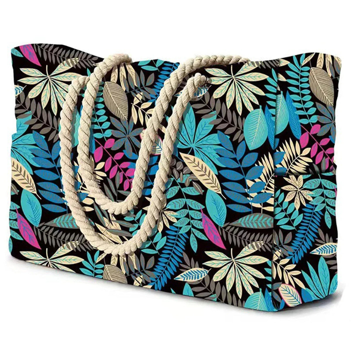 Skanto | Marivalis Striped Beach Bag with Zipper | Foldable & Waterproof | Sand-Resistant Canvas | For Travel & Vacation