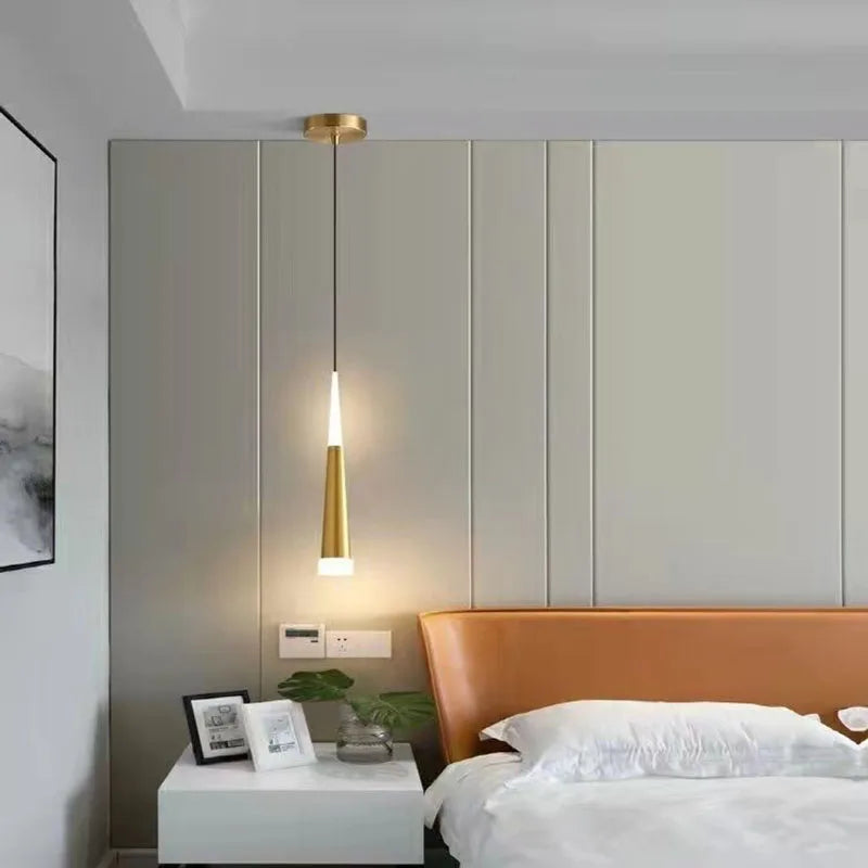 Nordic LED Pendant Lamp – Long Hanging Wire Chandelier for Bedroom, Living Room, Dining Room, and Study – Modern Home Decor Light Fixture | Kalsten